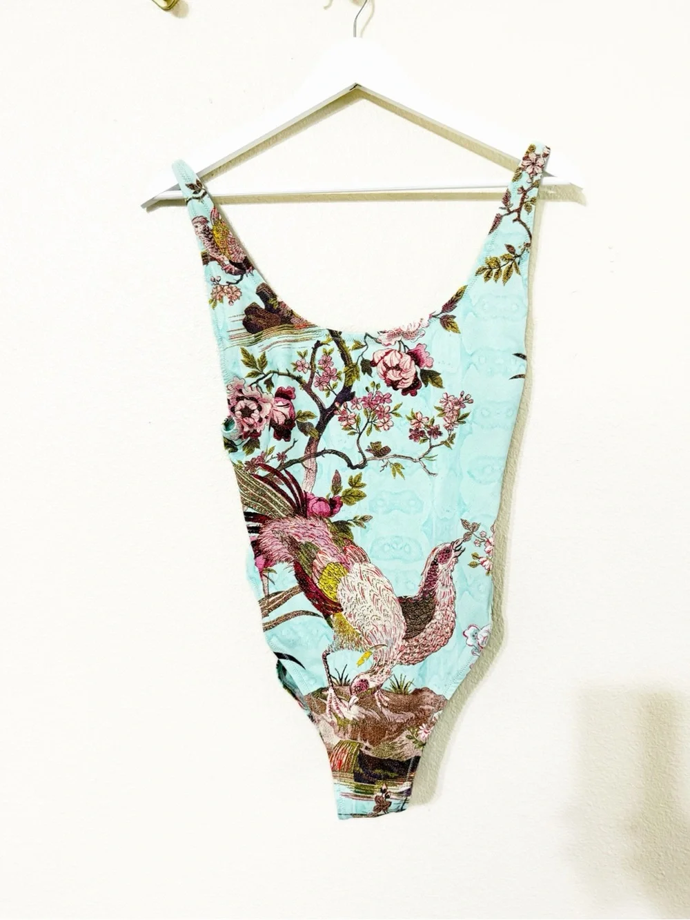 Skims x Roberto Cavalli Scoop Neck One Piece Swimsuit Fagianella Print NEW Med - Picture 7 of 12